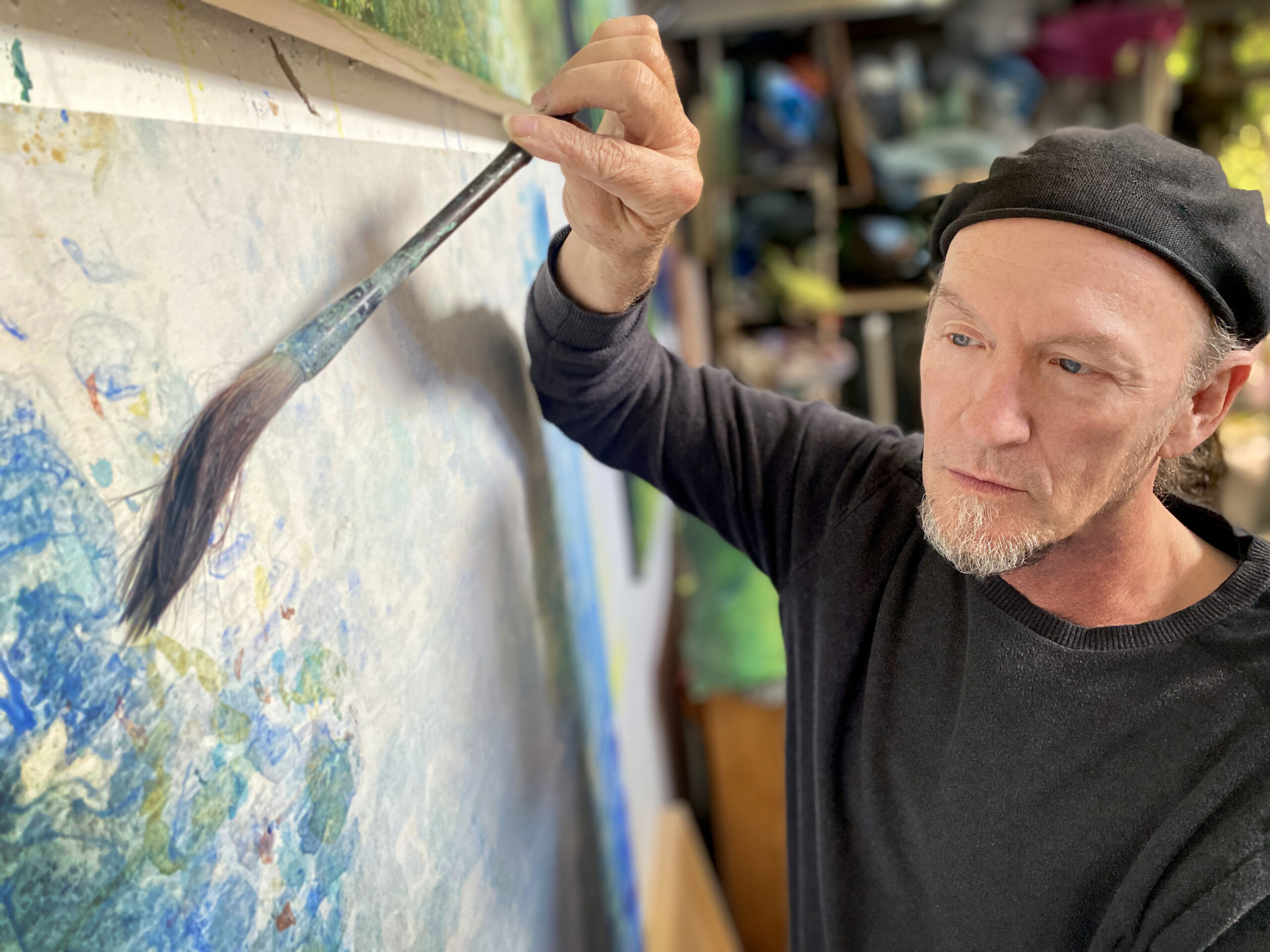 Miles Lowry in his studio