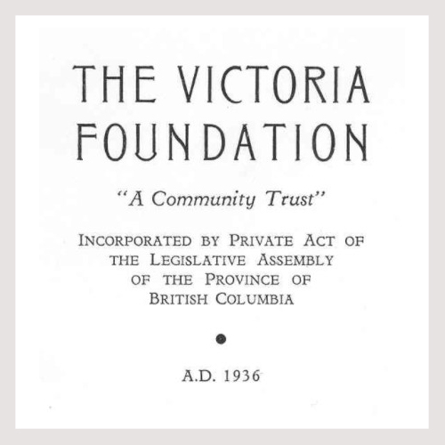 Victoria Foundation – 85 Years and Counting