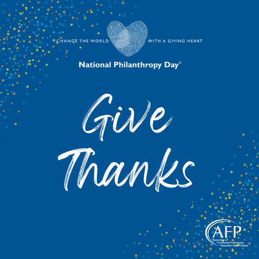 National Philanthropy Day Give Thanks