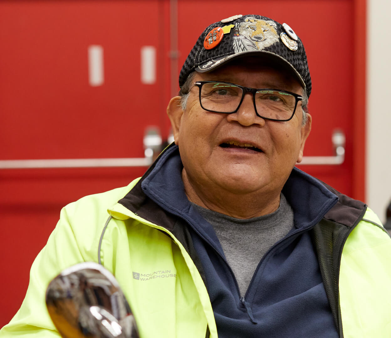 A portrait of a man at the Victoria Native Frienship Centre.