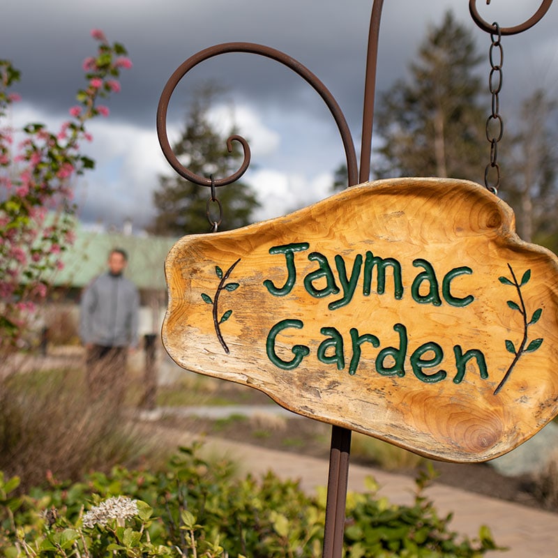 Jaymac Garden sign at New Roads.