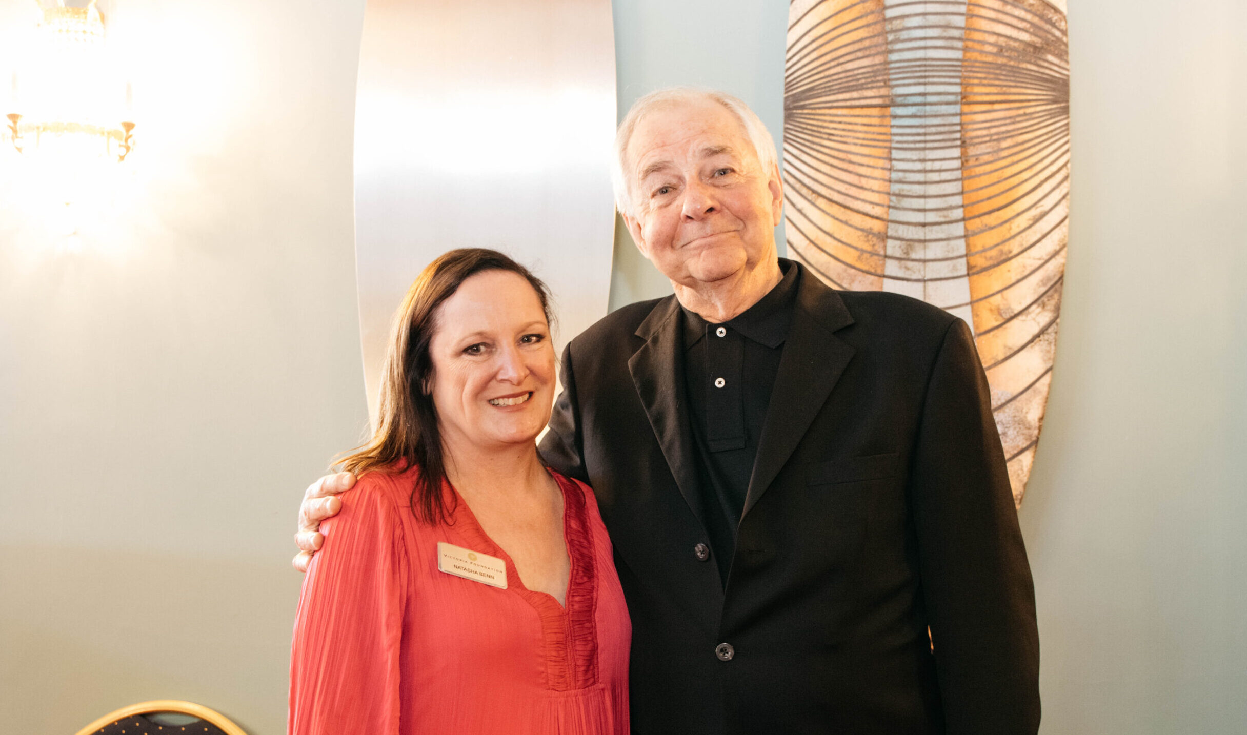 Natasha Benn and Kirk Davis at anevent.